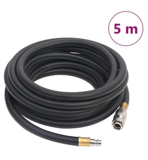 Hybrid-Luftschlauch Schwarz 0,6" 5 m Gummi und PVC