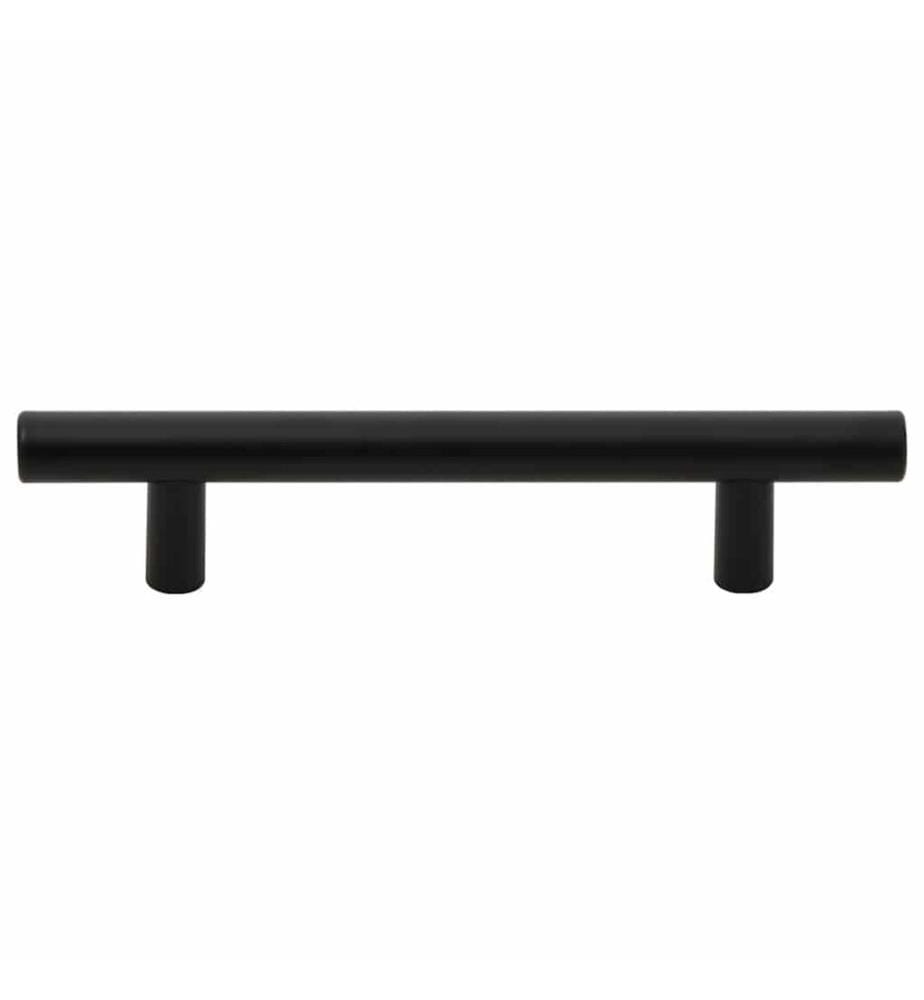 Möbelgriffe 10 Stk. Schwarz 96 mm Edelstahl