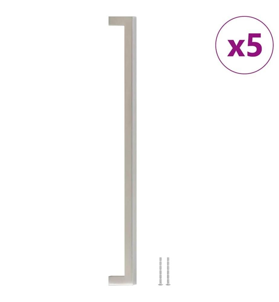 Möbelgriffe 5 Stk. Silbern 320 mm Edelstahl