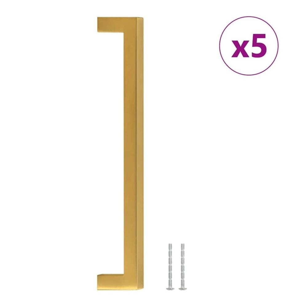 Möbelgriffe 5 Stk. Golden 192 mm Edelstahl