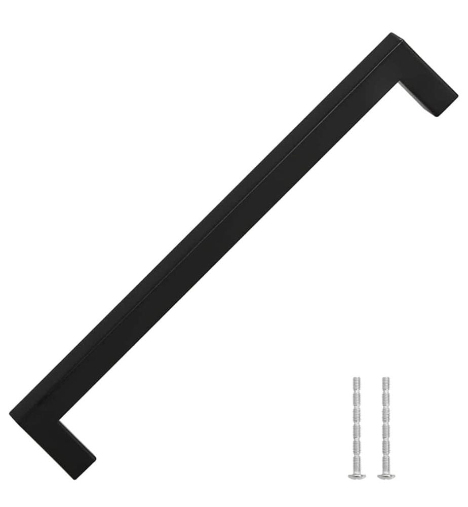 Möbelgriffe 5 Stk. Schwarz 224 mm Edelstahl