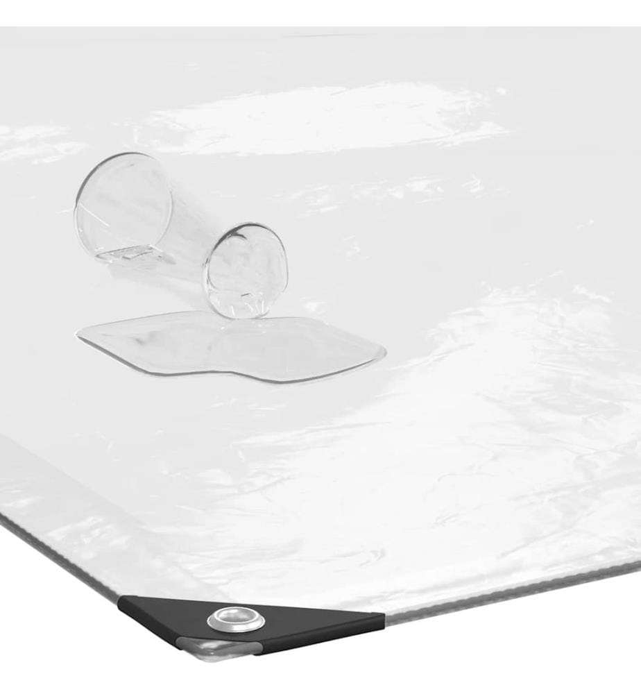 Bâche transparente avec oeillets 2x5 m polyéthylène