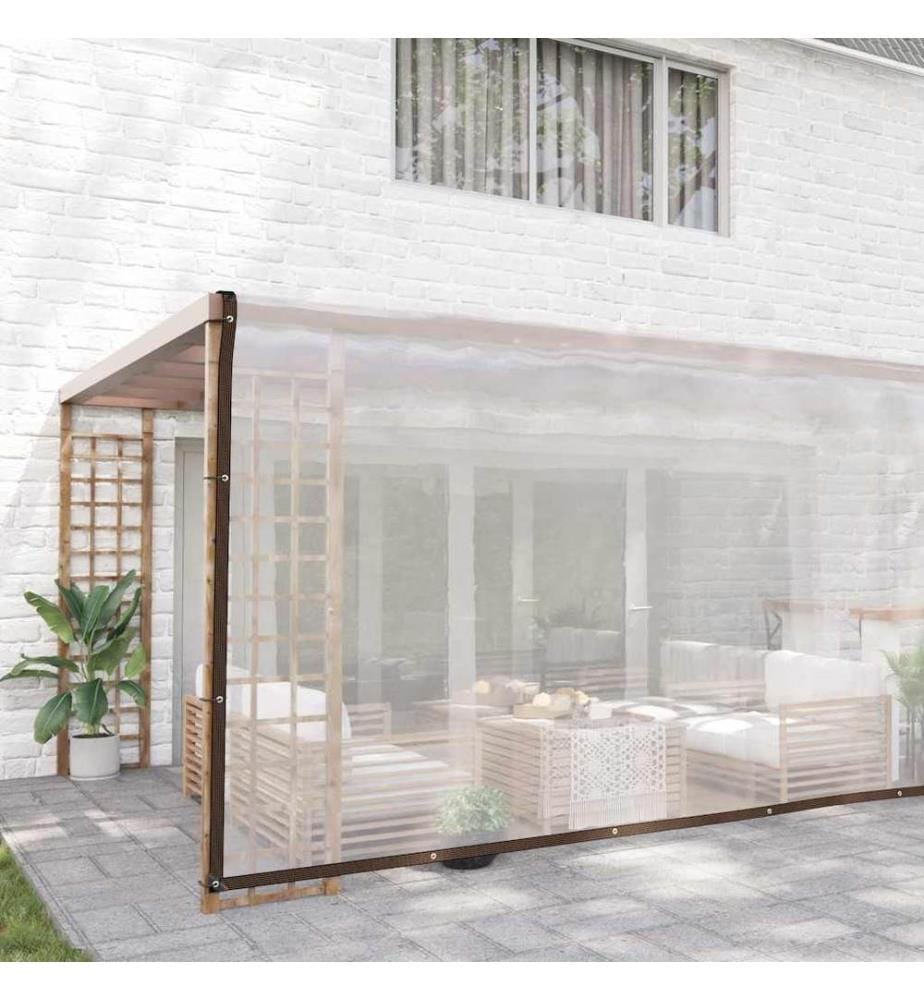 Bâche transparente avec oeillets 6x6 m polyéthylène