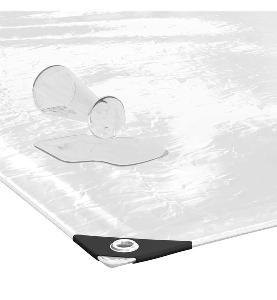 Bâche transparente avec oeillets 2x4 m PVC