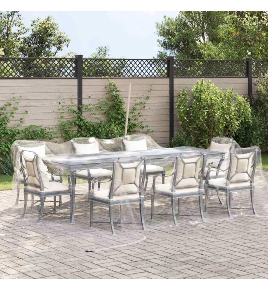 Bâche transparente avec oeillets 5x5 m PVC
