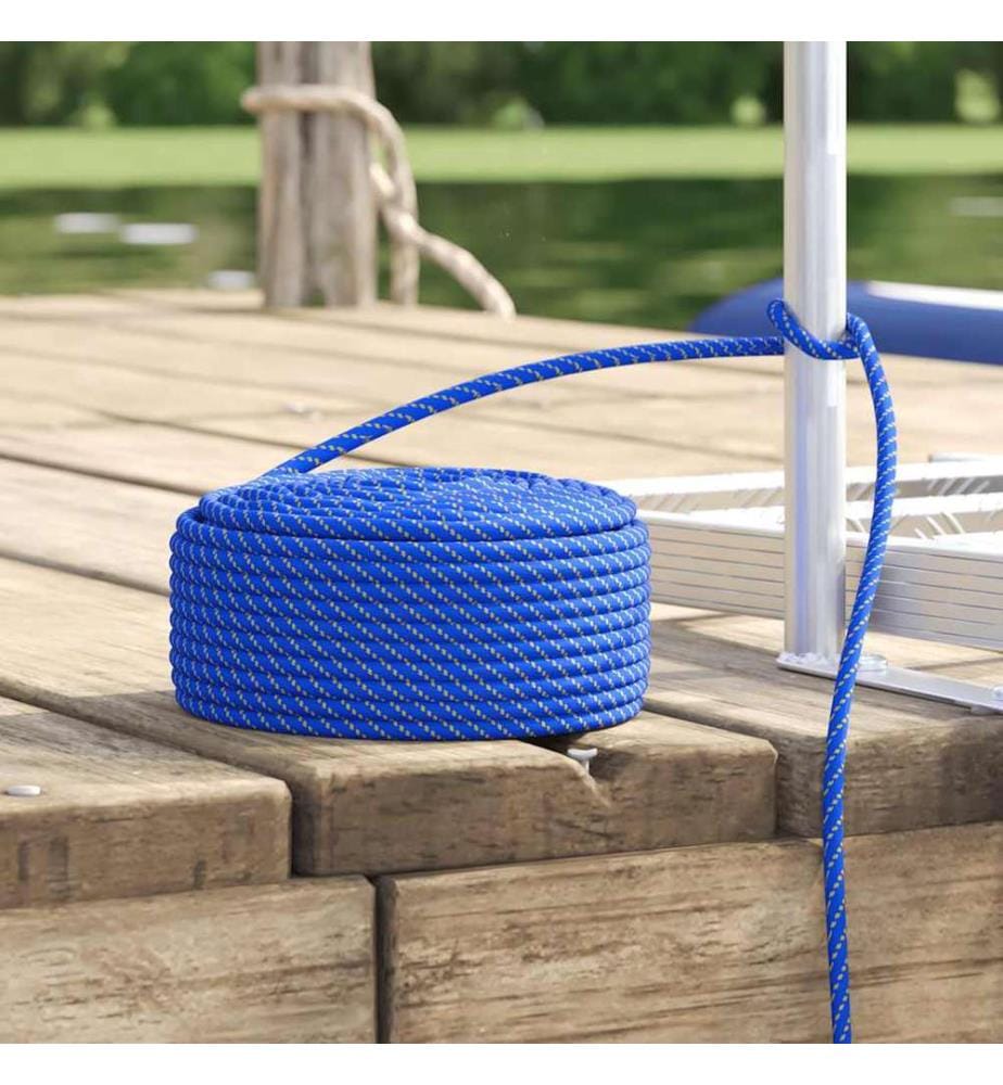 Corde de bateau Polypropylène 10 mm 50 m Bleu