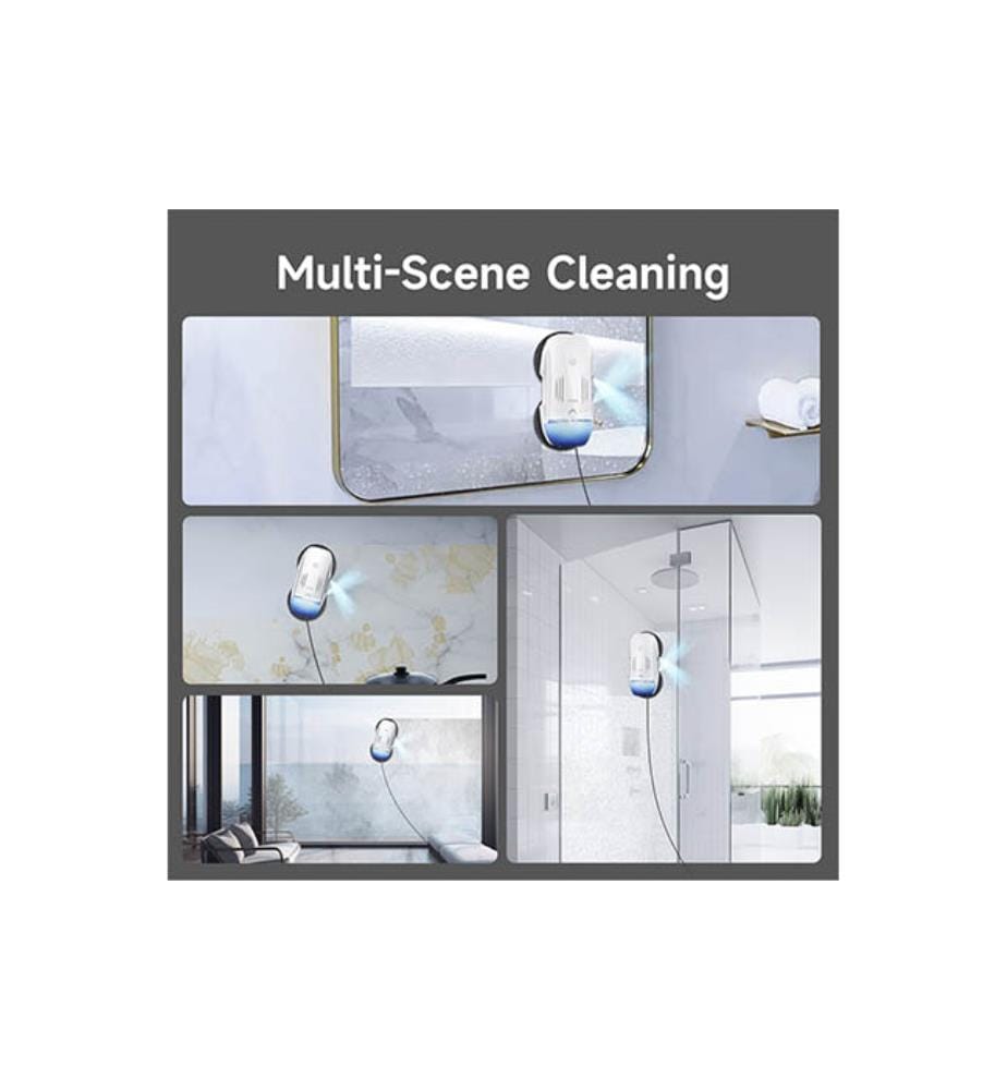 T10 Pro Window Cleaning Robot with Dual-Spray Cross Water Pump - White