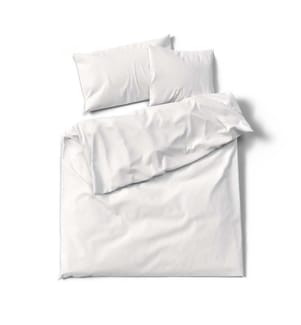 Literie satin uni blanc - 65 x 65 cm
