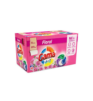 Lot de 4 Lessives Pods Floral 10 Lavages - 4 x 220 g