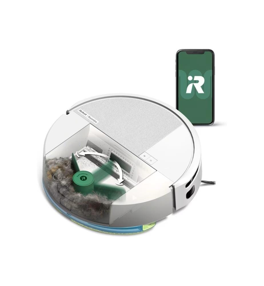 Robot Aspirateur et Laveur Roomba 205 DustCompactor Combo - Blanc