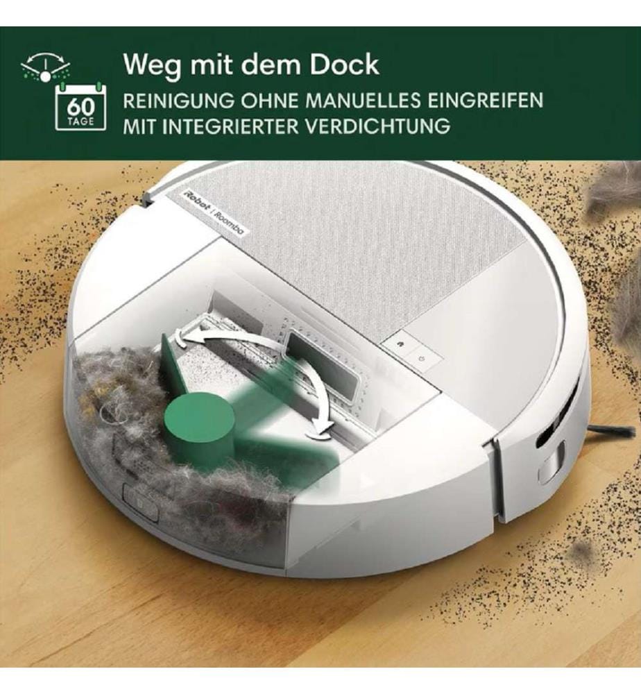 Robot Aspirateur et Laveur Roomba 205 DustCompactor Combo - Blanc