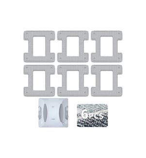 Pack of 6 Microfiber Cloths for Window Cleaning Robot W7