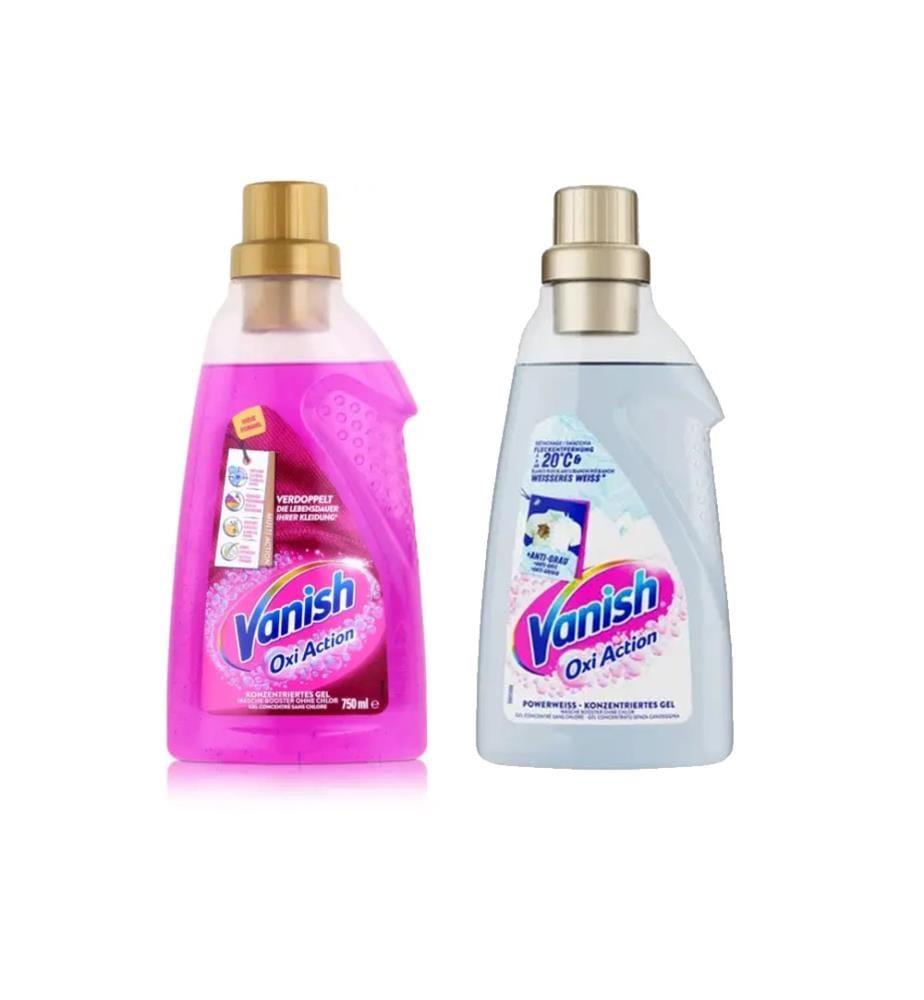 Smacchiatore Oxi Action - 750 ml e 1 confezione di smacchiatore Oxi Action Powerweiss Gold Gel - 0,75 litri