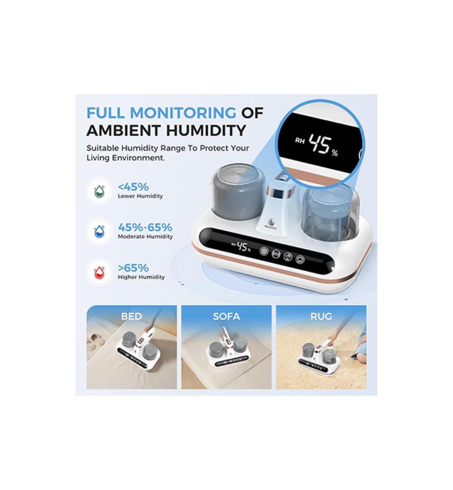 Aspirateur de Literie sans Fil 5 en 1 - Blanc