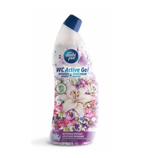 Set aus 8 Ambi Pur WC-Reinigungsgels mit Blumenduft - 8 x 750 ml
