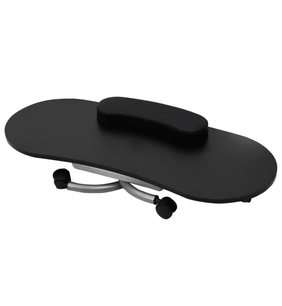 Table à manucure pliable avec roulettes Noir
