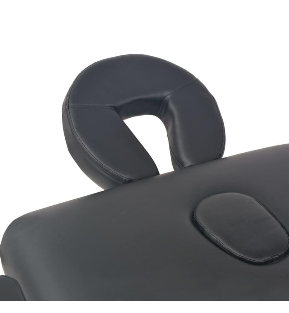 Massageliege 2-Zonen Klappbar 10 cm Sitz Schwarz