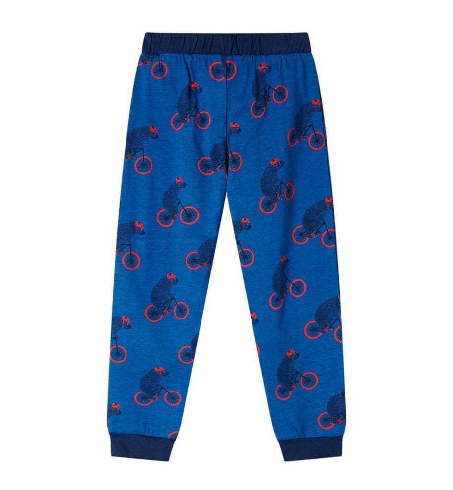 Kinderpyjama mit Langen Ärmeln Petrolblau 92