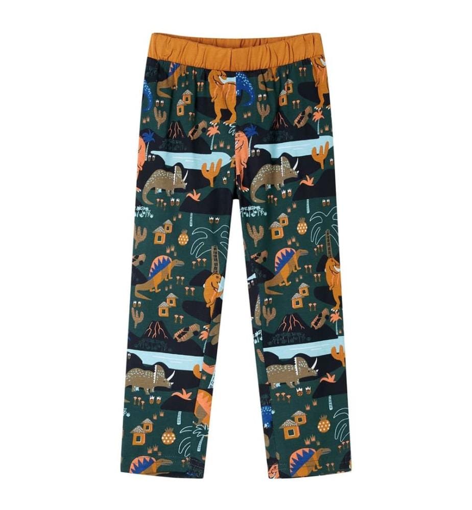 Kinderpyjama mit Langen Ärmeln Dunkelgrün 128