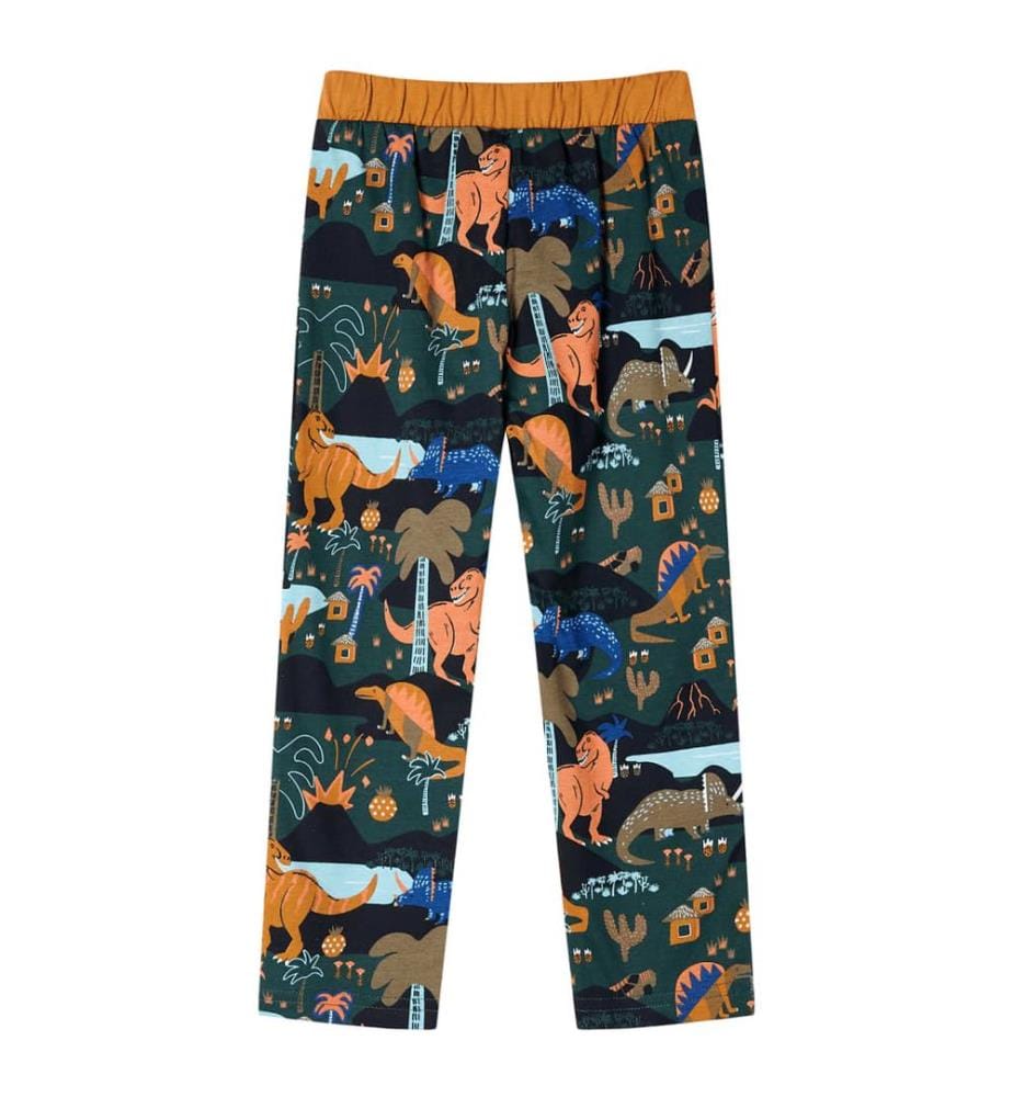 Kinderpyjama mit Langen Ärmeln Dunkelgrün 128