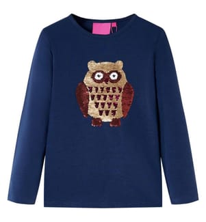 T-shirt enfants à manches longues bleu marine 104