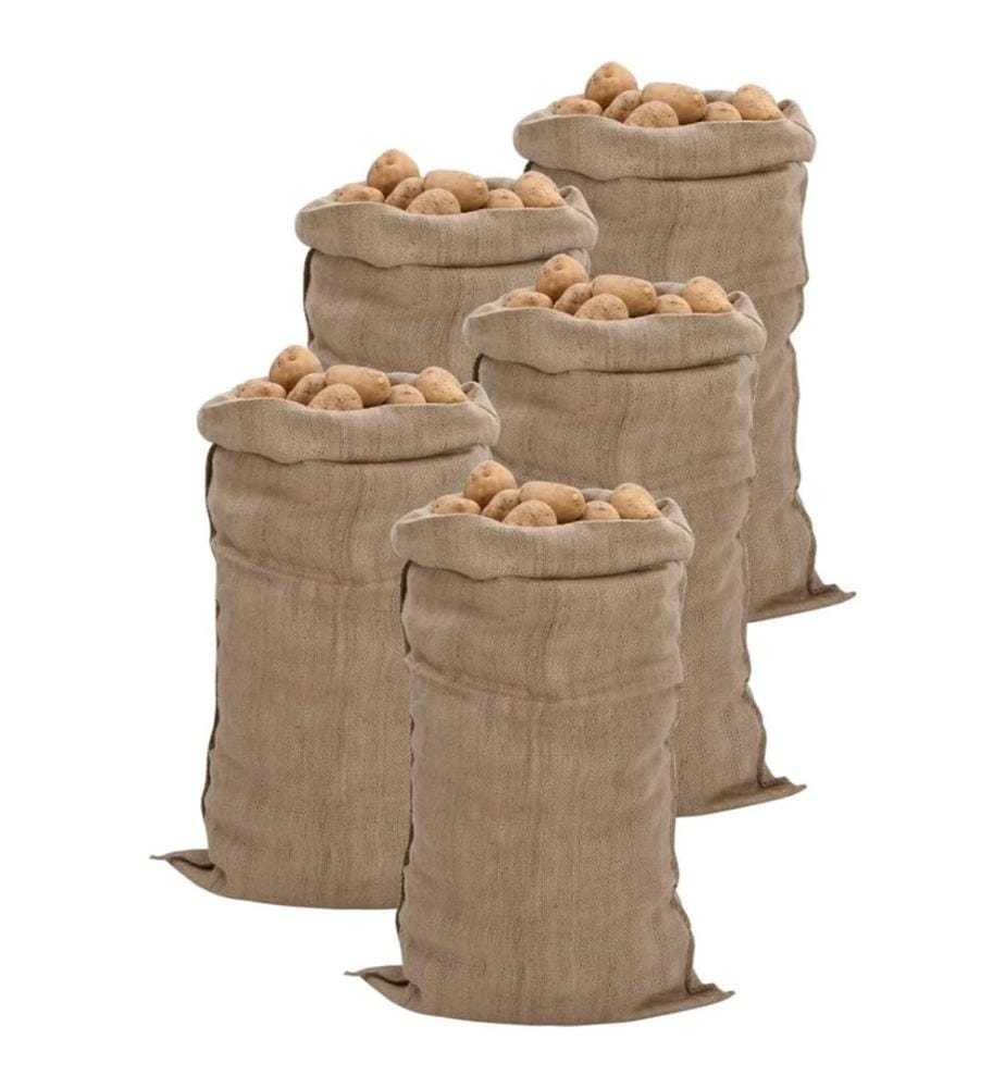 Jutesäcke 5 Stk. 65x135 cm 100% Jute 340 g/m²