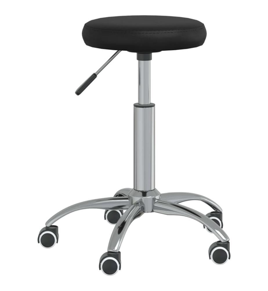 Massagehocker Kunstleder Schwarz