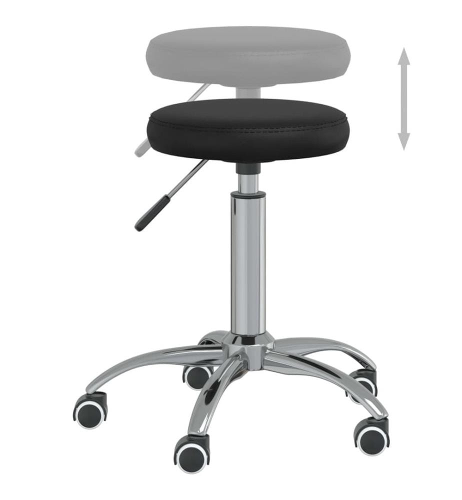 Massagehocker Kunstleder Schwarz