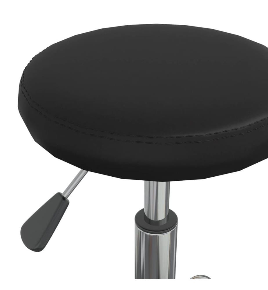 Massagehocker Kunstleder Schwarz