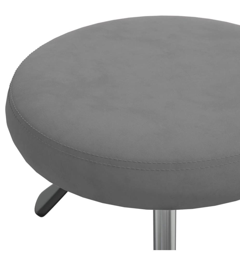 Massagehocker Samt Dunkelgrau