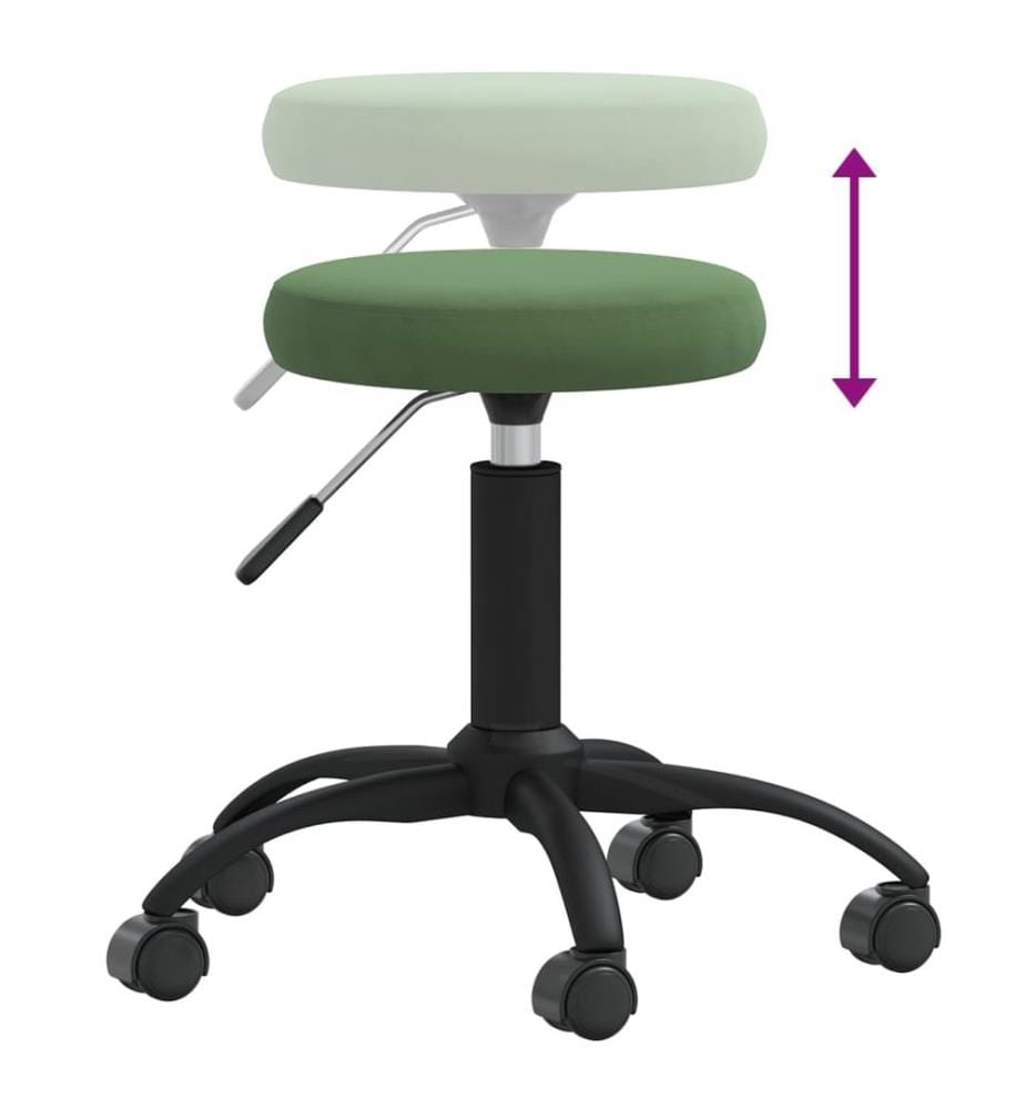 Massagehocker Samt Dunkelgrün