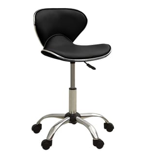 Friseur Rollhocker Schwarz Kunstleder