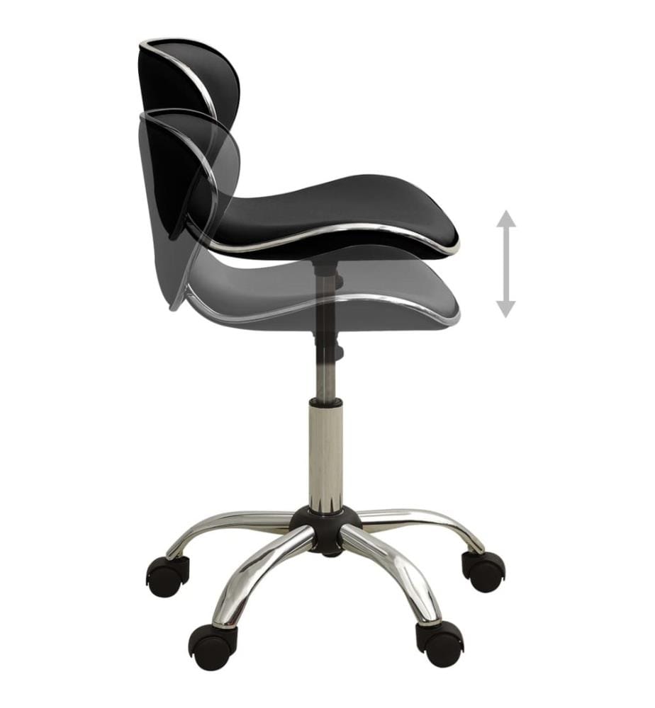 Friseur Rollhocker Schwarz Kunstleder