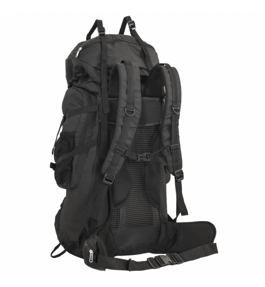 Wanderrucksack Schwarz 80 L Oxford-Gewebe