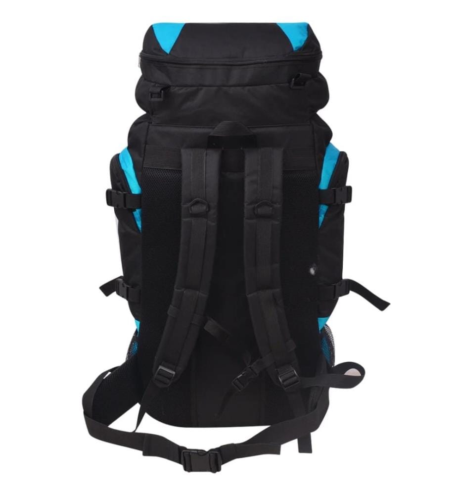 Wanderrucksack XXL 75 L Schwarz und Blau
