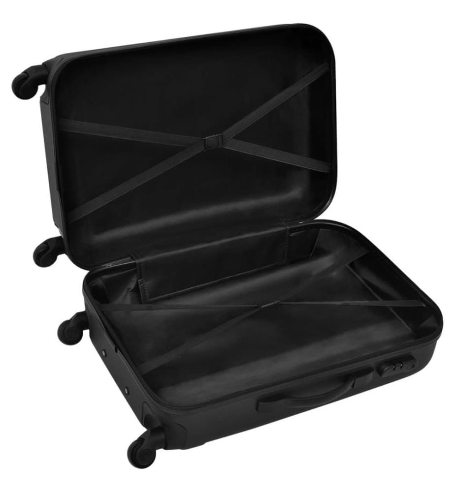3-tlg. Hartschalenkoffer-Set Schwarz 45,5/55/66 cm