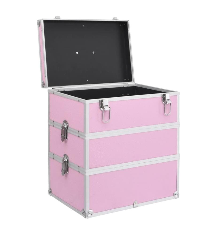 Kosmetikkoffer 37x24x40 cm Rosa Aluminium