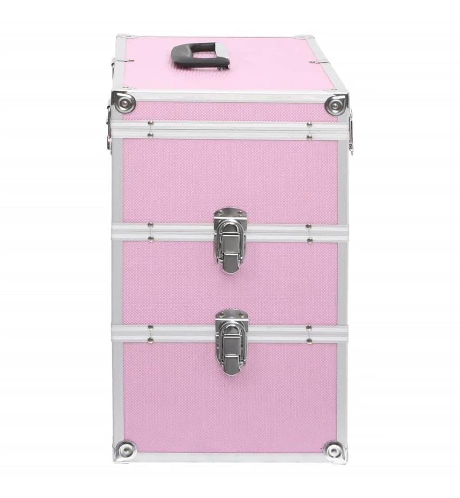 Kosmetikkoffer 37x24x40 cm Rosa Aluminium
