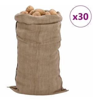 Sacs en jute 30 pcs 65x135 cm 100 % jute 340 g/m²