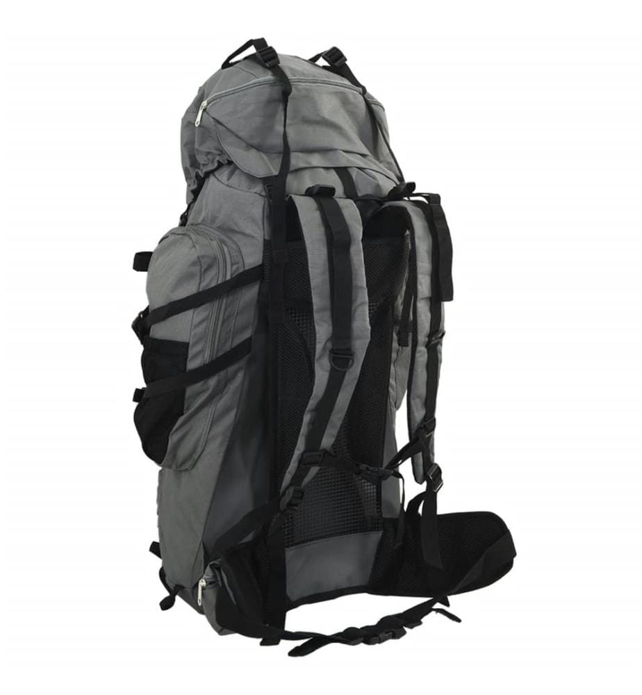 Wanderrucksack Grau 60 L Oxford-Gewebe