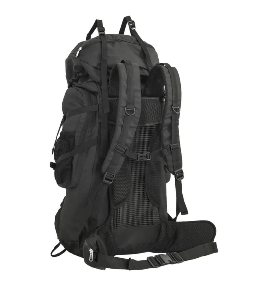 Wanderrucksack Schwarz 100 L Oxford-Gewebe