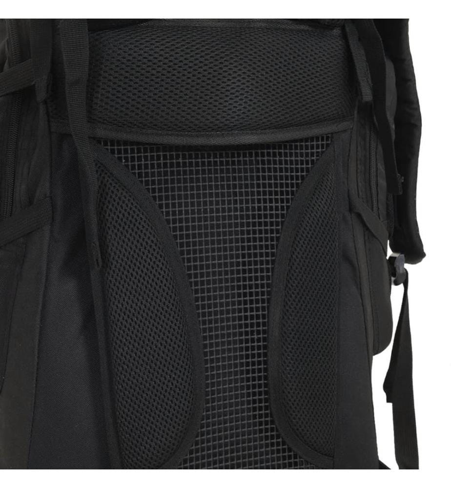 Wanderrucksack Schwarz 100 L Oxford-Gewebe