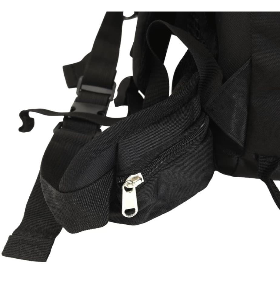 Wanderrucksack Schwarz 100 L Oxford-Gewebe