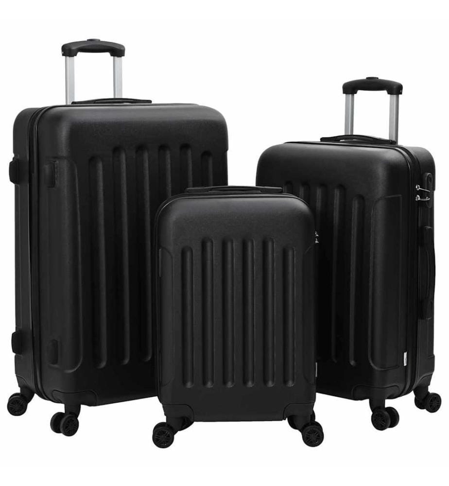 Valise avec verrouillage 3 pcs Noir 50 x 31 x 78 cm Plastic ABS
