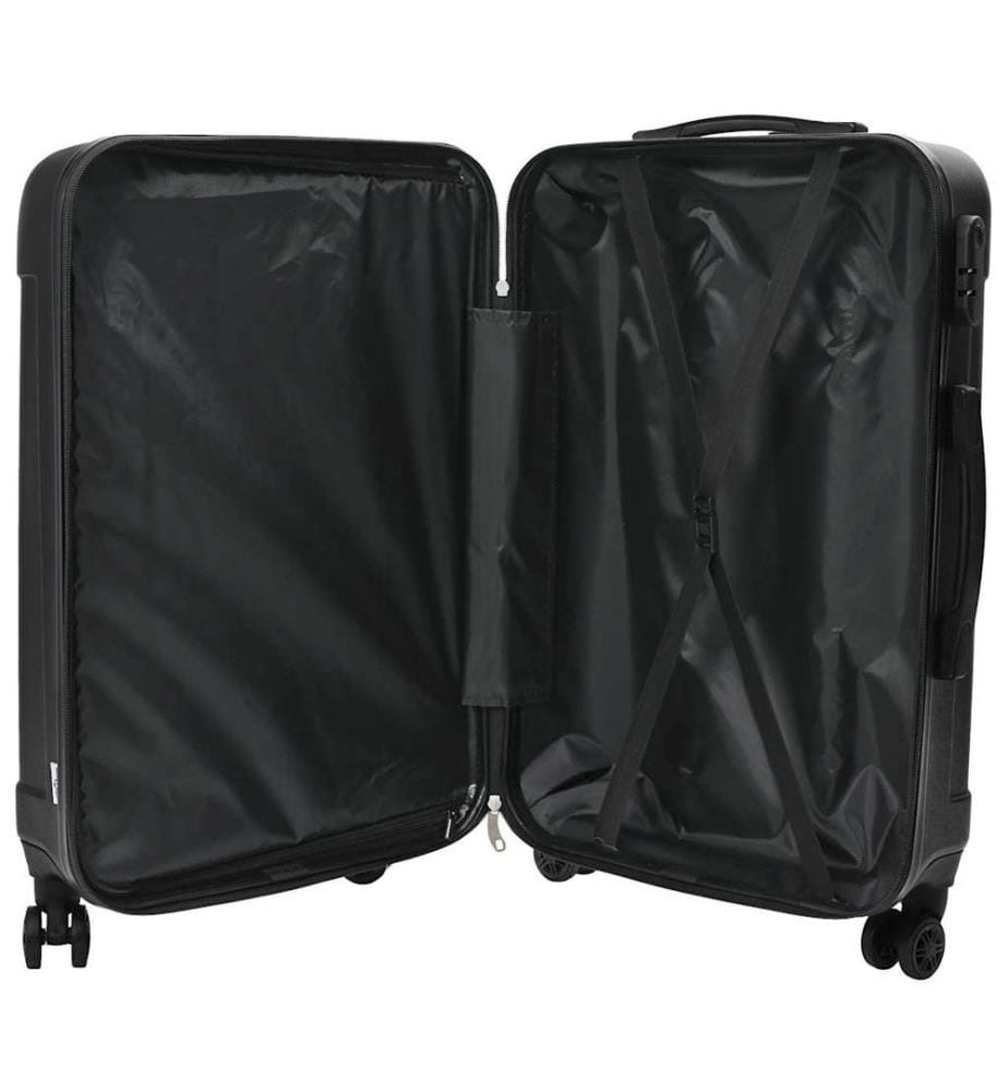 Valise avec verrouillage 3 pcs Noir 50 x 31 x 78 cm Plastic ABS