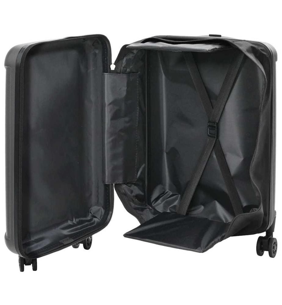 Koffer mit Schloss Dunkelgrau 34 x 23 x 55,5 cm ABS Kunststoff