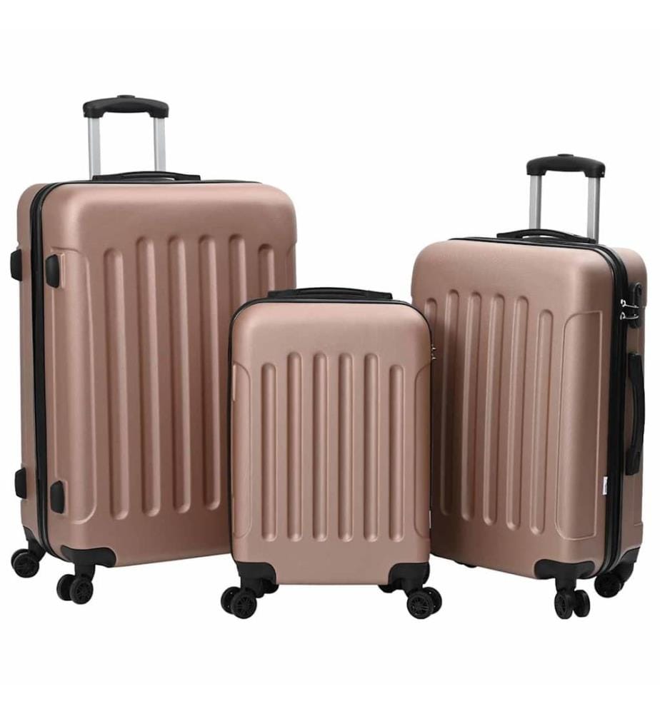 Valise 3 pcs or rose 50 x 31 x 78 cm Plastic ABS
