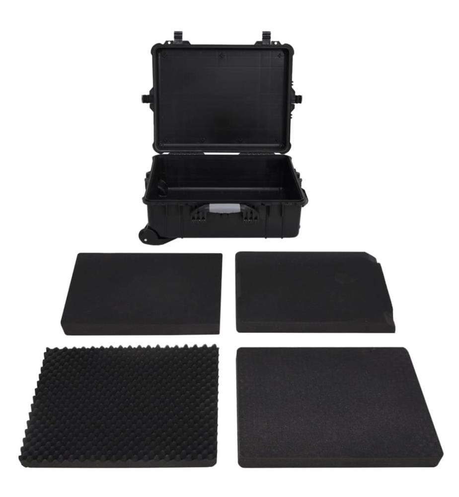 Flugkoffer mit Rollen Schwarz 63x50x23 cm PP