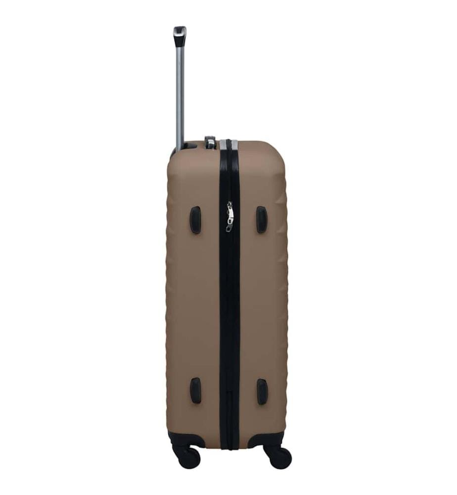 Ensemble de valises rigides 2 pcs Marron ABS