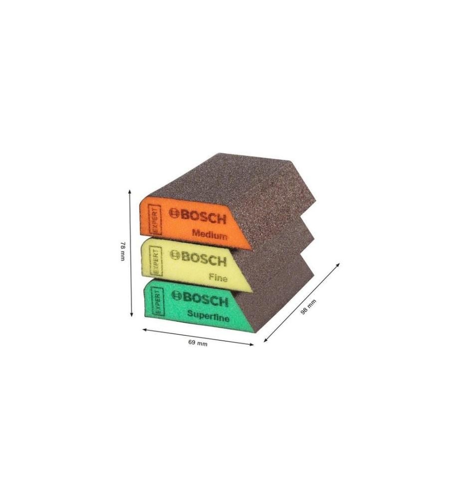 BOSCH - Professional Unischleifblock Expert S470, 3-teilig, 69 x 97 x 26 mm